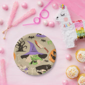Halloween Vintages Musterpapier Pappteller (Party)