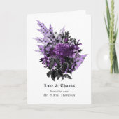 Halloween Vintages Shabby Floral Wedding Foto Dankeskarte (Vorderseite)