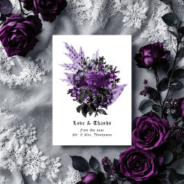 Halloween Vintages Shabby Floral Wedding Foto Dankeskarte