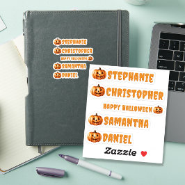 Halloween Vinyl Cutout Name Labels - Personalisier
