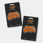 Halloween-VIP-Pass - Alle Access-Party-Pass Ausweis (Vorder- & Rückseite)