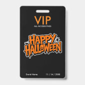 Halloween-VIP-Pass - Alle Access-Party-Pass Ausweis (Rückseite)