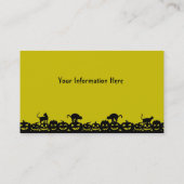 Halloween-Visitenkarten, Hexen, Schwarzes, Katzen Visitenkarte (Rückseite)