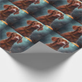 Halloween Vizsla mit Pumpkins Beängstigend Geschenkpapier (Ecke)