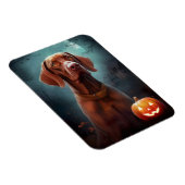 Halloween Vizsla mit Pumpkins Beängstigend Magnet (Rechte Seite)