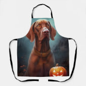 Halloween Vizsla mit Pumpkins Beängstigend Schürze (Vorderseite)