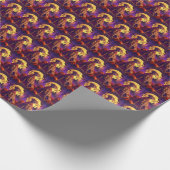 Halloween Vizsla Vampire Pumpkins Beängstigend Geschenkpapier (Ecke)