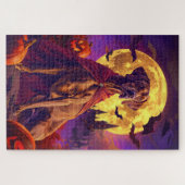 Halloween Vizsla Vampire Pumpkins Beängstigend Puzzle (Horizontal)