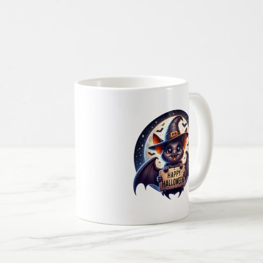 Halloween Vleermuis Kaffeetasse (VorderseiteRechts)