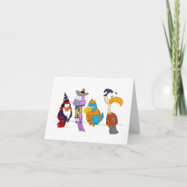 Halloween-Vögel auf einem Wirt Karte