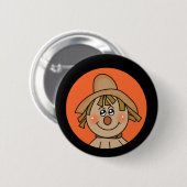 Halloween-Vogelscheuche Button (Vorne & Hinten)
