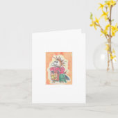 Halloween-Vogelscheuche Karte (Gelbe Blume)