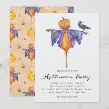 Halloween-Vogelscheuche mit Kürbisparty