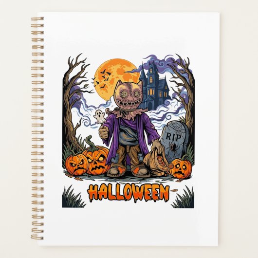 Halloween Vogelscheuche Süßigkeitensack Kürbisse S Planer (Vorderseite)
