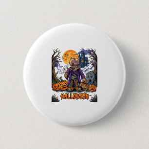 Halloween Vogelscheuche Süßigkeitensack Kürbisse V Button