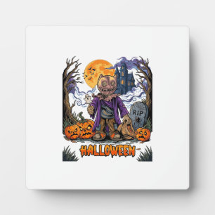 Halloween Vogelscheuche Süßigkeitensack Kürbisse V Fotoplatte