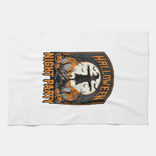 Halloween-Vogelscheuchen-Shirt Vintage-Friedhofspa Geschirrtuch