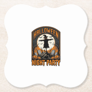 Halloween-Vogelscheuchen-Shirt Vintage-Friedhofspa Untersetzer