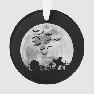 Halloween Vollmond Friedhof Grabstätte Gruselige F Ornament