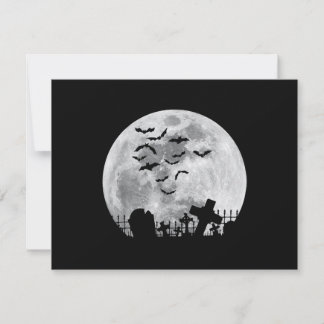Halloween Vollmond Friedhof Grabstätte Gruselige F RSVP Karte