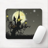 Halloween Vollmond im Hintergrund Mousepad (Mit Mouse)