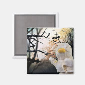 Halloween von Mama und Fledermäusen Magnet (Vorderseite/Rückseite)