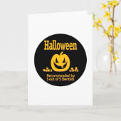 Halloween von Zahnärzten empfohlen Karte (Gelbe Blume)