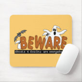 Halloween Vorsicht vor T - Shirt und Geschenken Mousepad (Mit Mouse)