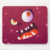 Halloween Wacky Purple Monster Mousepad (Vorne)