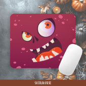 Halloween Wacky Purple Monster Mousepad