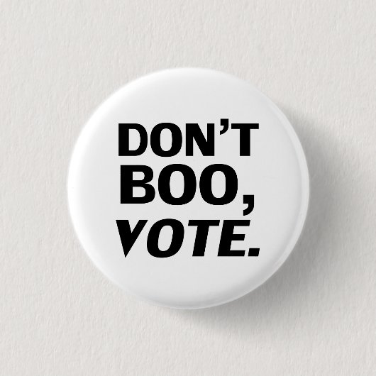 Halloween, Wahl Schwarz-weiß Button (Vorderseite)