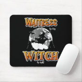 Halloween Waitress Witch, Funny Cute Restaurant Se Mousepad (Mit Mouse)