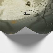 Halloween-Wald, Fledermäuse, Landschaft Geschenkpapier (Ecke)