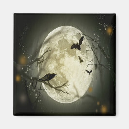 Halloween-Wald, Fledermäuse, Landschaft Magnet
