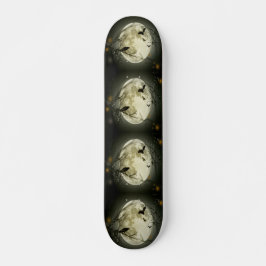 Halloween-Wald, Fledermäuse, Landschaft Skateboard