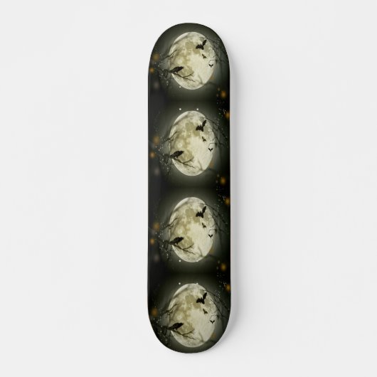 Halloween-Wald, Fledermäuse, Landschaft Skateboard (Vorne)