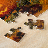 Halloween-Waldhäuschen mit Fuchs Puzzle (Seite)