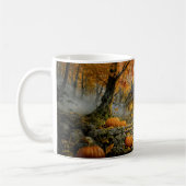 Halloween-Waldhäuschen mit Kürbissen, Steinweg Kaffeetasse (Links)
