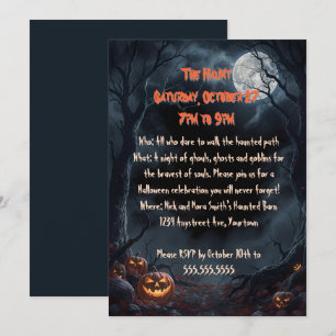 Halloween-Waldparty Einladung