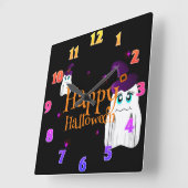 Halloween Wall Clock Quadratische Wanduhr (Winkel)