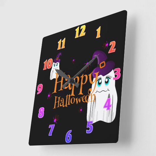 Halloween Wall Clock Quadratische Wanduhr (Winkel)