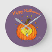 Halloween Wall Clock Runde Wanduhr (Vorderseite)