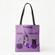 Halloween Wandering Hexe Lila Niedlicher Spaß