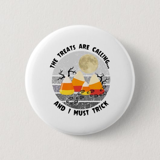 Halloween Wandern Funny Wiker Nature Lover Camping Button (Vorderseite)