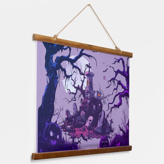 HALLOWEEN WANDTEPPICH MIT HOLZRAHMEN (Gewinkelt)