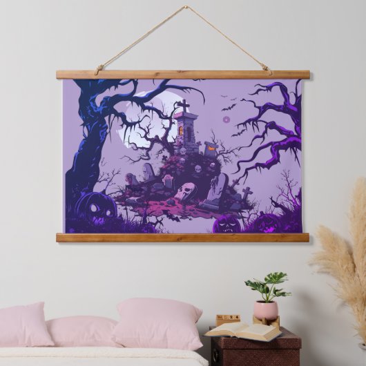HALLOWEEN WANDTEPPICH MIT HOLZRAHMEN (Schlafzimmer)