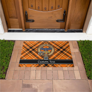 Halloween Wappen über Tartan Doormat Fußmatte