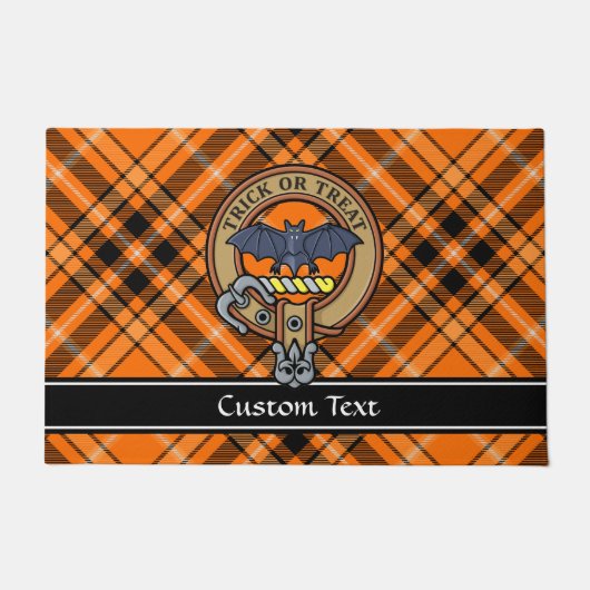 Halloween Wappen über Tartan Doormat Fußmatte (Vorderseite)