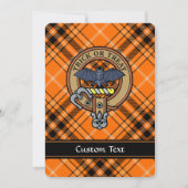 Halloween Wappen über Tartan Einladung (Vorderseite)