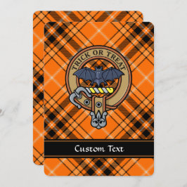 Halloween Wappen über Tartan Einladung